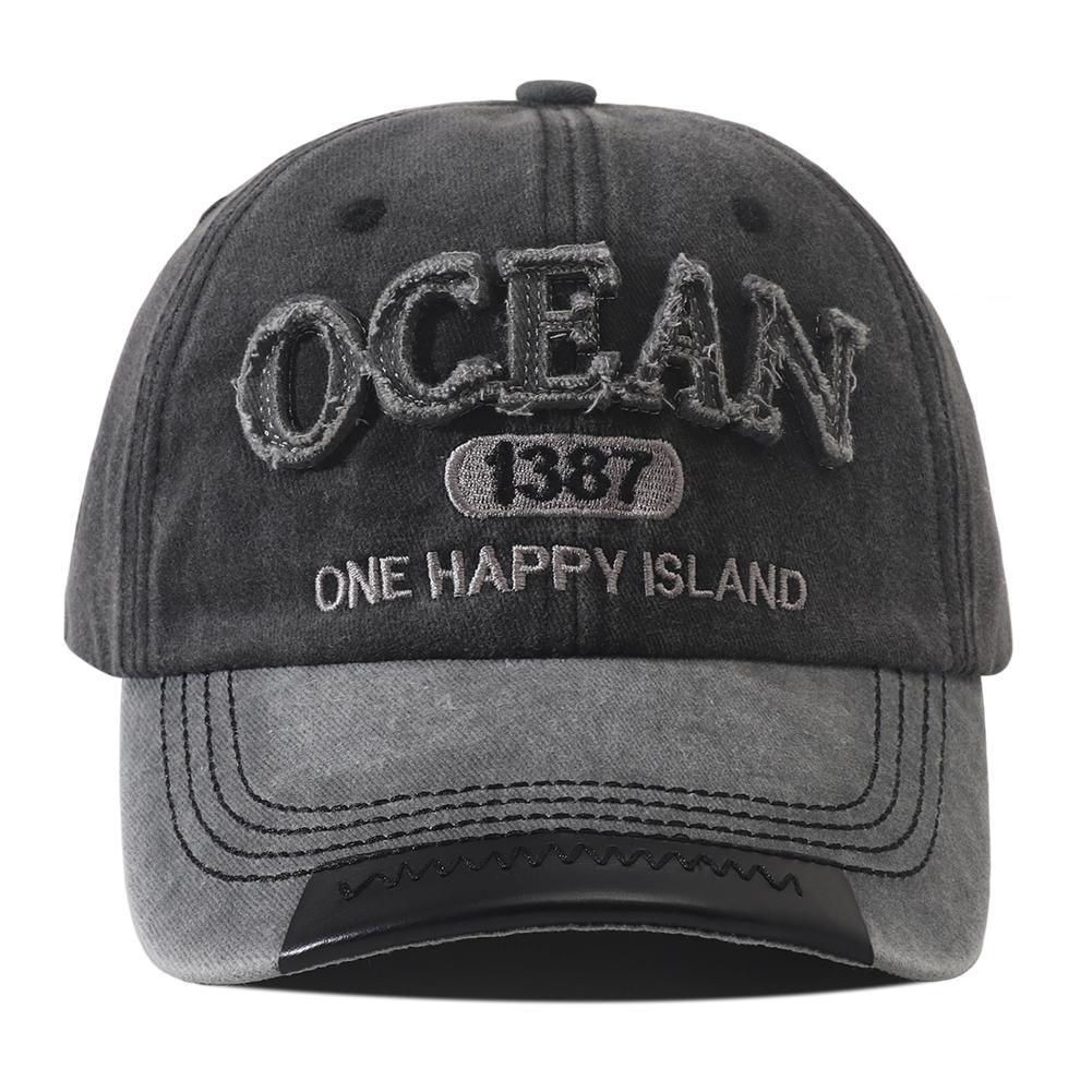 Yiran bag Nieuwe Unisex Oceaan Letter Borduurwerk Baseballpet Y2K Snapback Hoed Hip Hop Verstelbare Casual Gewassen Katoen Papa Hoeden Voor Vrouwen Mannen Adjustable