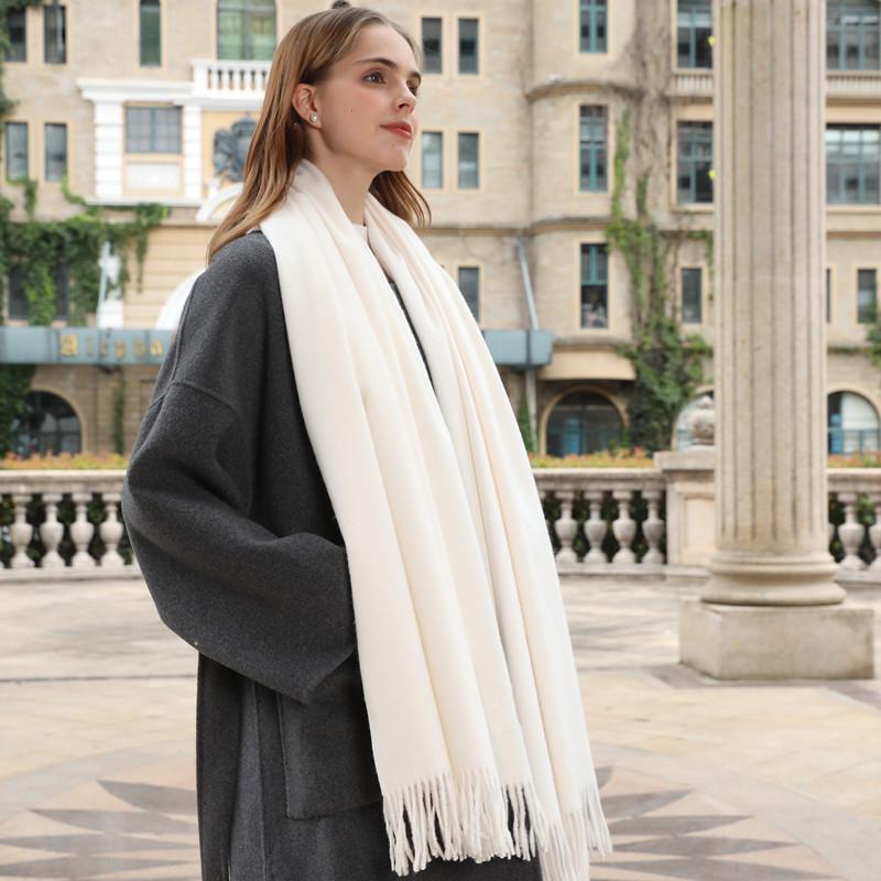 Damen Herbst/Winter Kaschmirwollschal - Koreanischer Stil Uni Rot