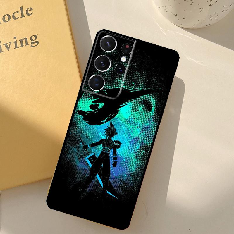 FINAL FANTASY Cloud Strife Back Case For Samsung Galaxy S23 S21 Ultra S20 FE S9 S10 S22 Plus Note 10 Plus S22 Ultra Coque