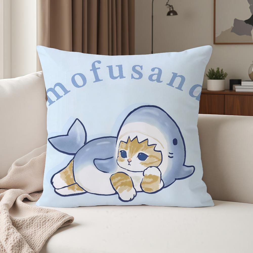 

Cartoon M-Mofusand C-cat Cute Pillow Case Suitable For Bedrooms Living Rooms Cars Home Decoration 12x12Inch