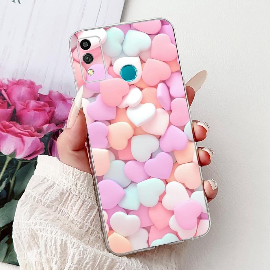 For Honor 9X Lite Case JSN-L21 JSN-L22 Cute Love Heart Painted Cover Soft Silicone Case For Honor 10X Lite DNN-LX9 10XLite Shell
