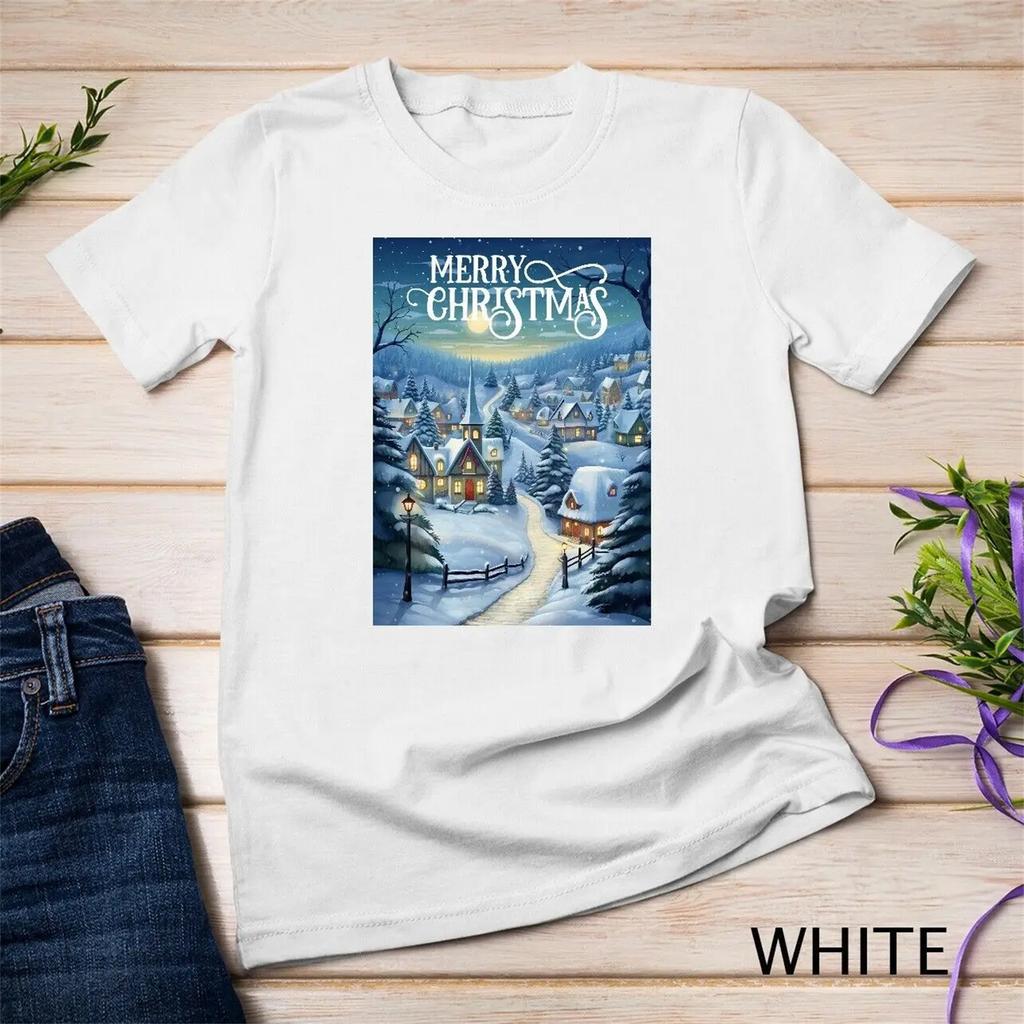 Christmas Church in the Mountains A Peaceful Scene 3 Funny T shirt