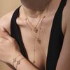 Dainty Lucky Four Leaf Flower Choker