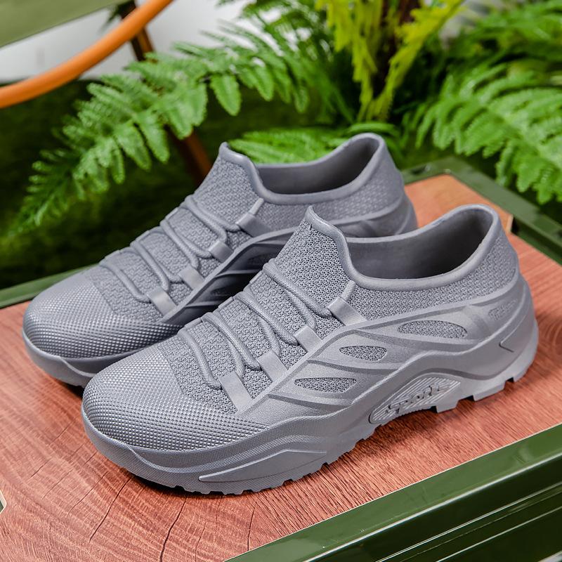 

Летние дождевые ботинки мужские низкие износостойкие сапоги для рыбалки автомойки кухни шеф-повара короткие резиновые сапоги для езды на вынос водонепроницаемые клеевые ботинки 45