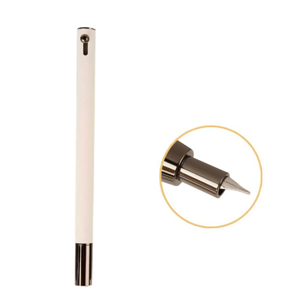 Профессиональная металлическая нажимная перьевая ручка, гладкое письмо, выдвижная перьевая ручка, канцелярские принадлежности белый