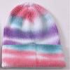 Tie-dye knitted hat rabbit velvet children's soft cute outdoor wool hat warm real raccoon hair ball source