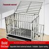Foldable Stainless Steel Dog Cage for Medium to Large Dogs, Indoor Use - Suitable for Golden Retrievers and Labradors.