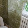 Retro Floral Semi-Blackout Rod Pocket Curtain