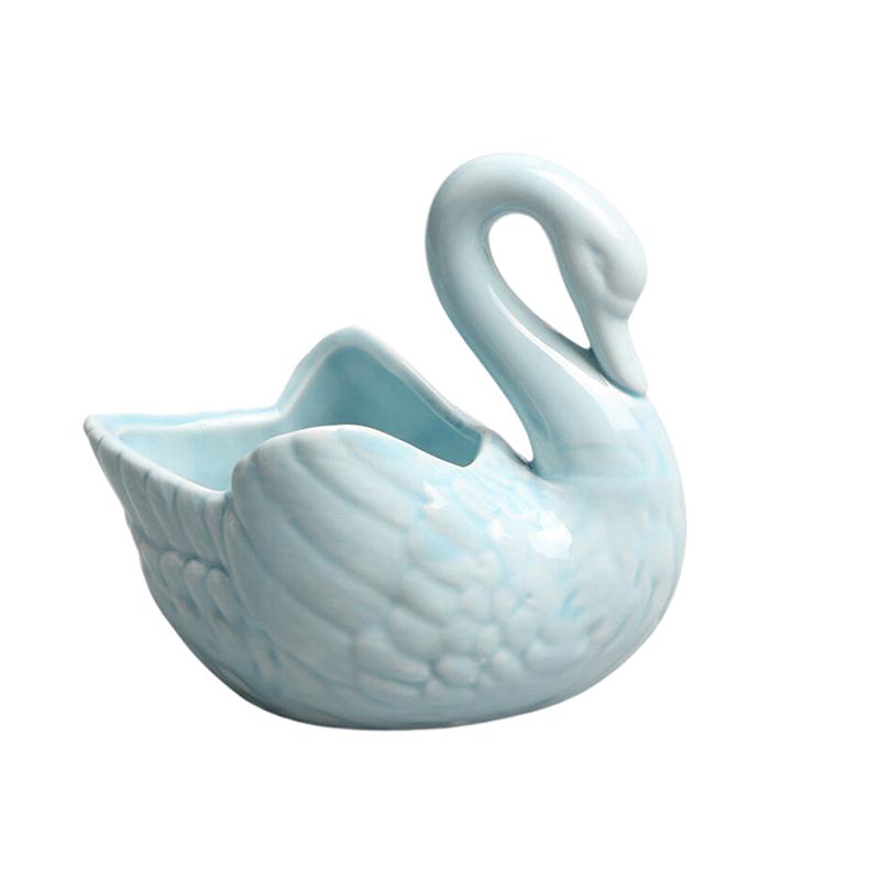 Swan Multi-Function Candlestick Flower Pot Wedding Gift Holder Ornament Home Decoration Storage Box For Candy Jewelry