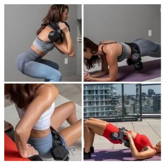 Hip Thrust Belt Adjustable Dumbbells Kettlebells Plates Booty Exercise Band Men Women Glute