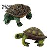 Turtle Figurines for Fish Tank Decor Cute Climbing Flower Pot Huggers, Resin Animal Planter Waterproof Garden Edges, Decorative Ornaments Indoor