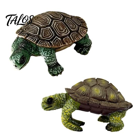 Turtle Figurines for Fish Tank Decor Cute Climbing Flower Pot Huggers, Resin Animal Planter Waterproof Garden Edges, Decorative Ornaments Indoor