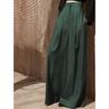 Solid Color High Waisted Drape Leg Pants Pure Color High Waist Drooping Swing Pants Female