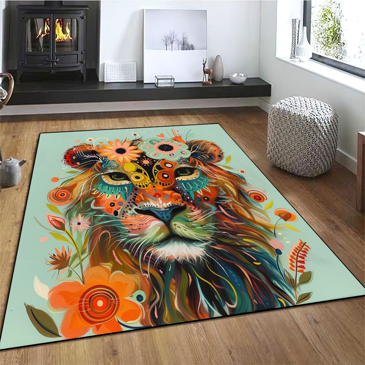 

Современный светлый роскошный ковер для гостиной, мультяшный, абстрактный, животные, искусство, детский ковер для спальни, моющийся, коврик для крыльца, настраиваемый 60x90cm door mat