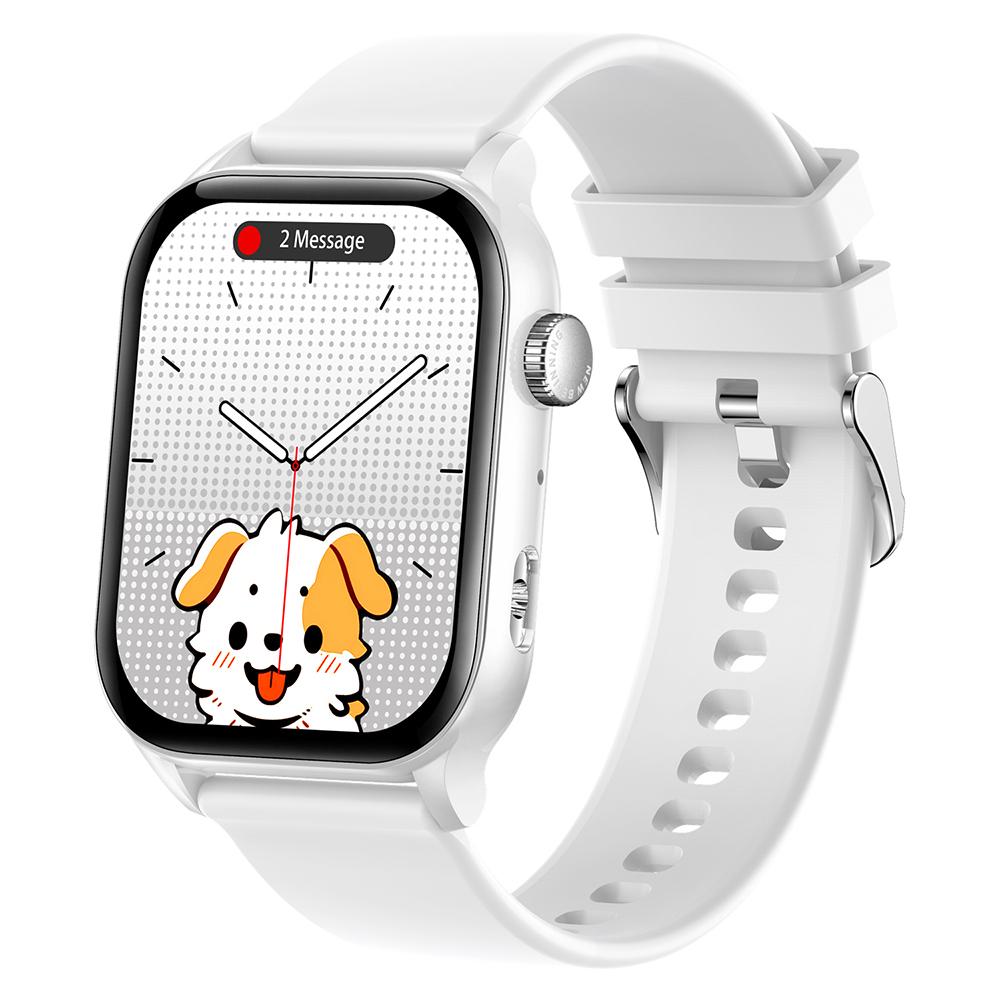 

Умные часы KR86 с 1,95-дюймовым AMOLED-экраном, мониторингом здоровья, спортивные часы, поддержка Bluetooth-звонков White+Silicone Strap