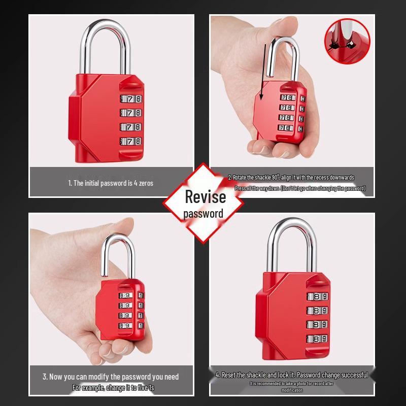 Waterproof Rustproof Anti-theft Padlock for Suitcases, Lockers, Schoolbags, Bike Frames, Helmets, and Gym.