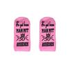 1 Pair Women Winter Socks Letter Print Mid-tube Thick Coral Fleece Keep Warm Floor Socks Anti-slip Knitted Daily Wear Sport Sock