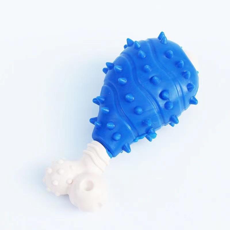 Pet Toys, Medium and Large Solid Rubber Chicken Thigh Grinding Toys, Golden Retriever Corgi Gnawing Teeth Cleaning Dog Products