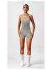 Women's Tie-Dye Cross-Back One-Piece Yoga Suit, Hip-Lifting Athletic Jumpsuit for Outdoor Fitness.