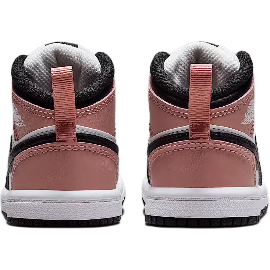 Air Jordan 1 Mid TD Rust Pink Baby Sneakers White Black DQ8425-100