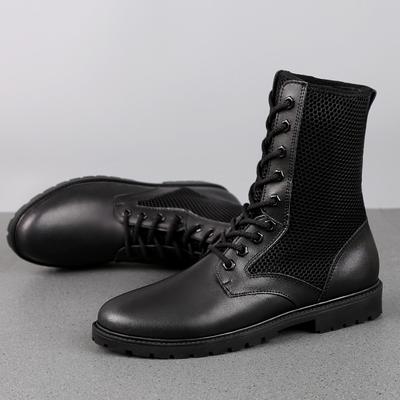 Stivali alla caviglia comodi da uomo alla moda in vera pelle Scarpe casual alte da uomo Stivale da moto da uomo traspirante Scarpa da passeggio di alta qualità