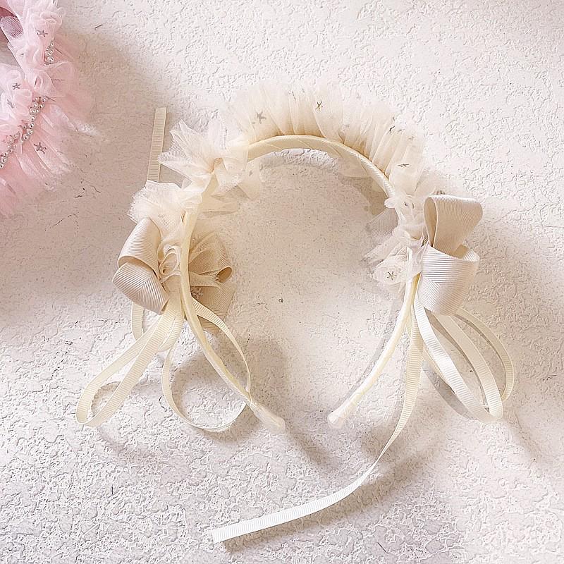 French Retro Princess Lace Pearl Lolita Headband & Hair Accessories