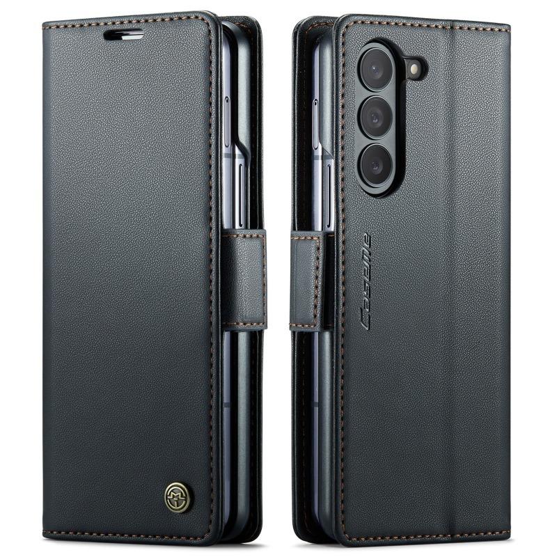 Magnetic Flip PU Leather Phone Case for Samsung Galaxy Z Fold 6 5 Fold6 Fold5 5G Wallet with Card Holder Protective Cover