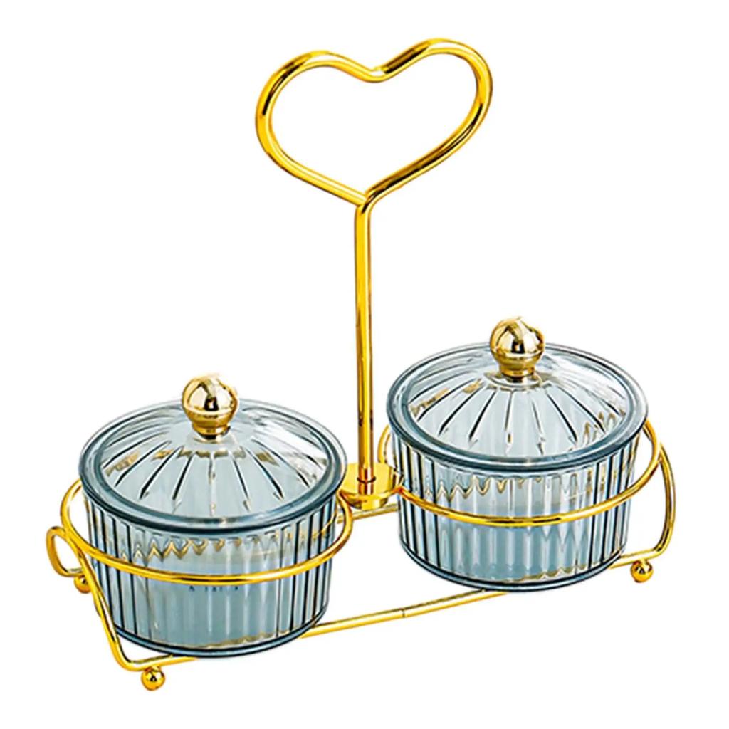 Trockenfrüchte-Tablett, Servierschalen und Griff, Gewürztablett, Dessert-Trennplatte für Kekse, Party, Nüsse, Küche, Vorspeise