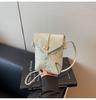 Embroidered canvas bag women's summer new fashion niche messenger bag mobile phone bag