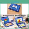 Magnetic Wooden Tangram Puzzle Board With Colorful Tiles For Early Learning And Development