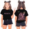KATSEYE Trendiges Kinder-T-Shirt für Mädchen mit Aufdruck, Rundhalsausschnitt, Kurzarm, für den Sommer, Locker und Bequem, Freizeitkleidung