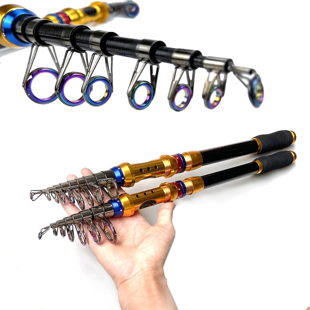 1.8m-3.6m Telescopic spinning rod carbon Fishing Rod Telescopic Fishing Rod Portable Bass Fishing Rods for Trout Carp Fishing Fishing Tackle