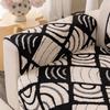 Jacquard Sofa Mat Cover Soft Warm Plush Sofa Cushion Anti-slip L Shape Corner Couch Slipcover for Living Room Home Decor