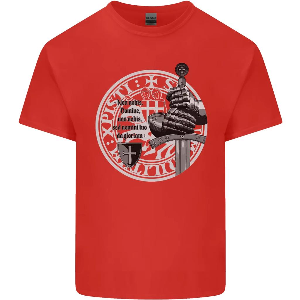 Non Nobie. St Georges Day Crusader Knights Templar Seal T Shirt New Cotton Short Sleeve O-Neck T-shirt Casual Mens Top