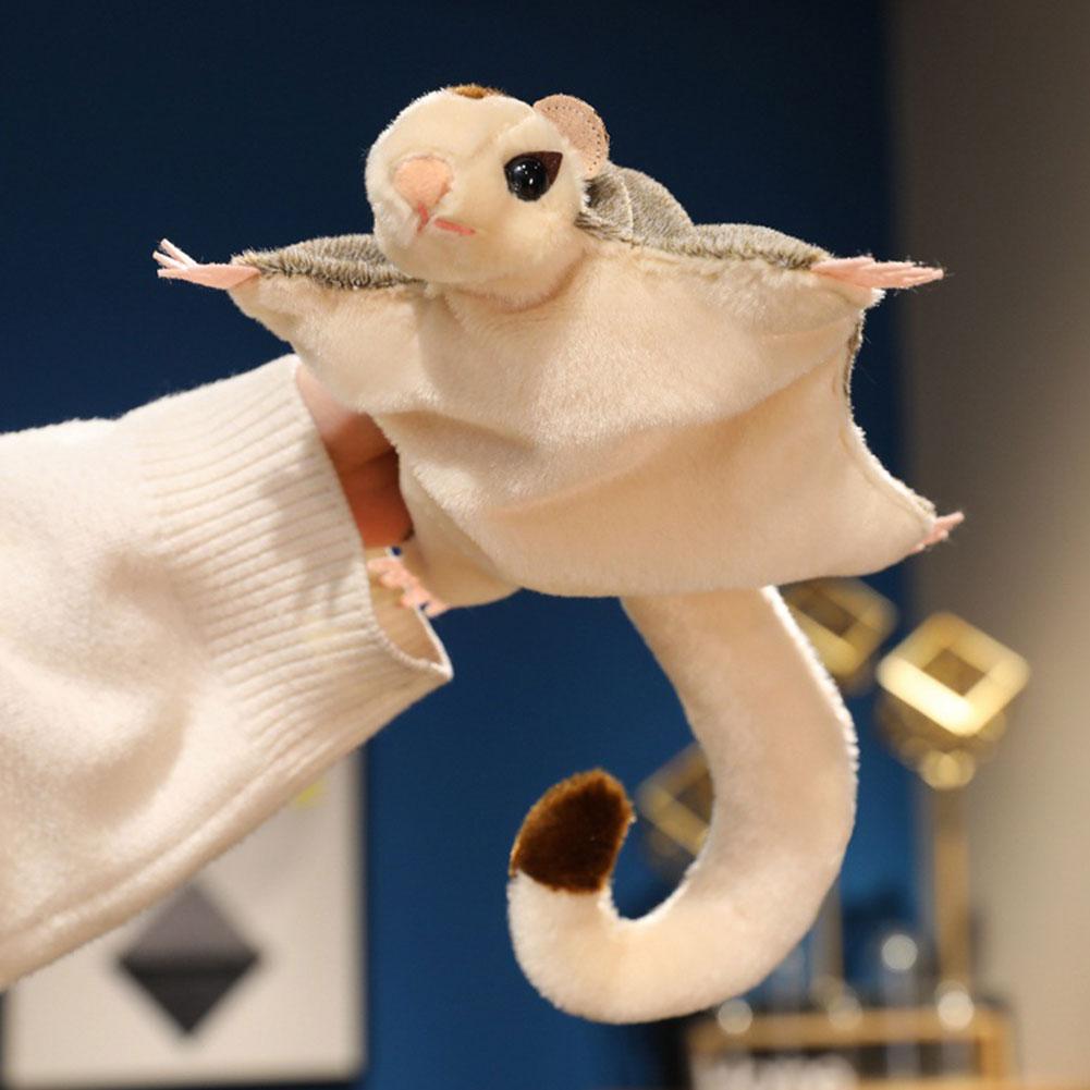 Cute Magnetic Glider Plush Toy Soft Stuffed Flying Squirrel Doll Refrigerator Magnet Ornament Decor Gift