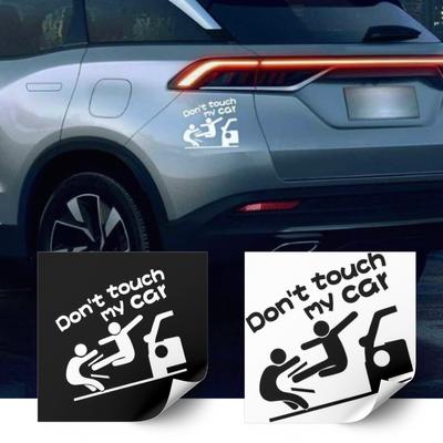 Šauni automobilio lipdukas - "Neliesk mano automobilio" - Unikali ir personalizuota decal automobilių mėgėjams (14 cm)