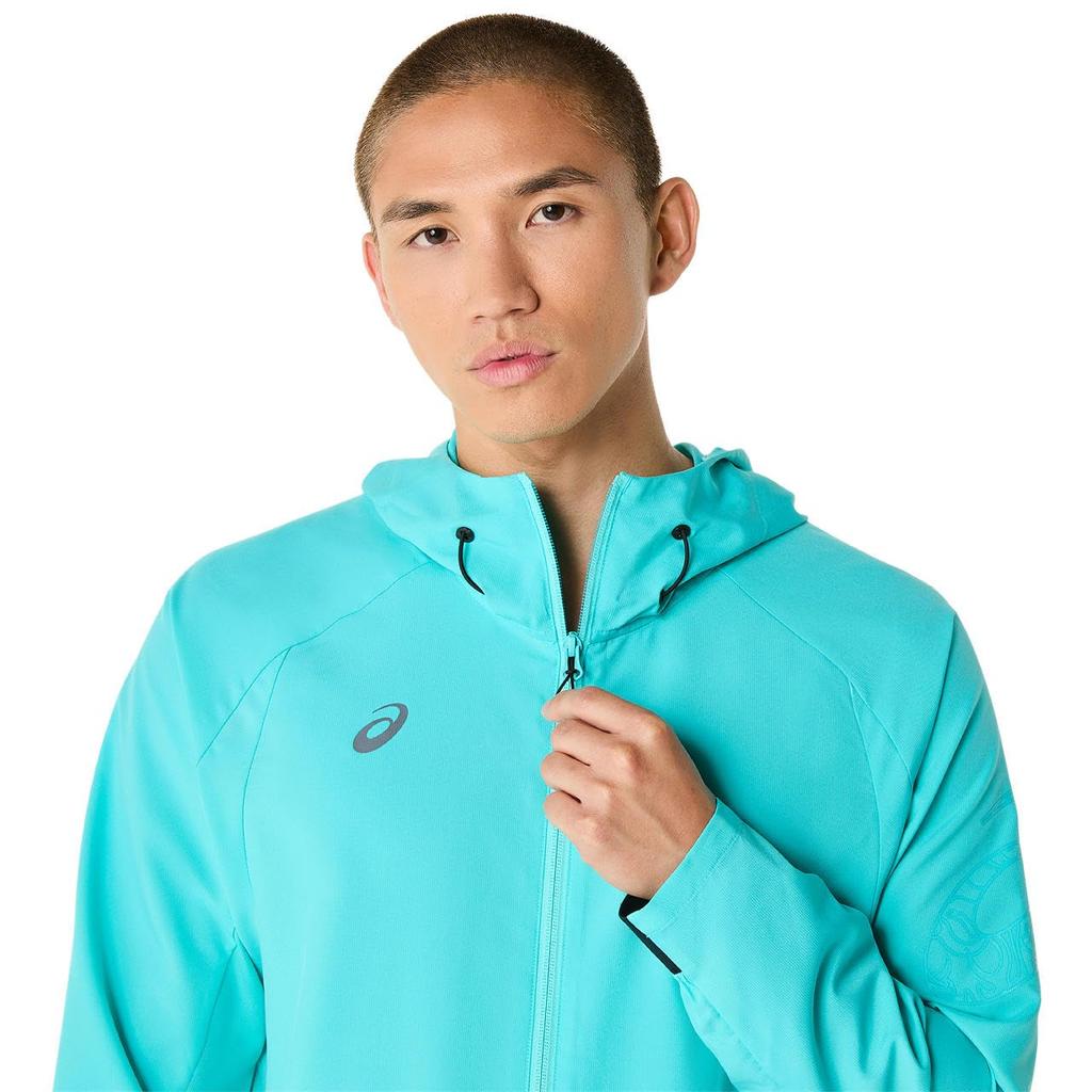 Ropa de Entrenamiento Dry Actimotion Cross Chaqueta con Capucha 2031E980 Adulto Unisex 402 L [ASICS] (Energy Aqua)