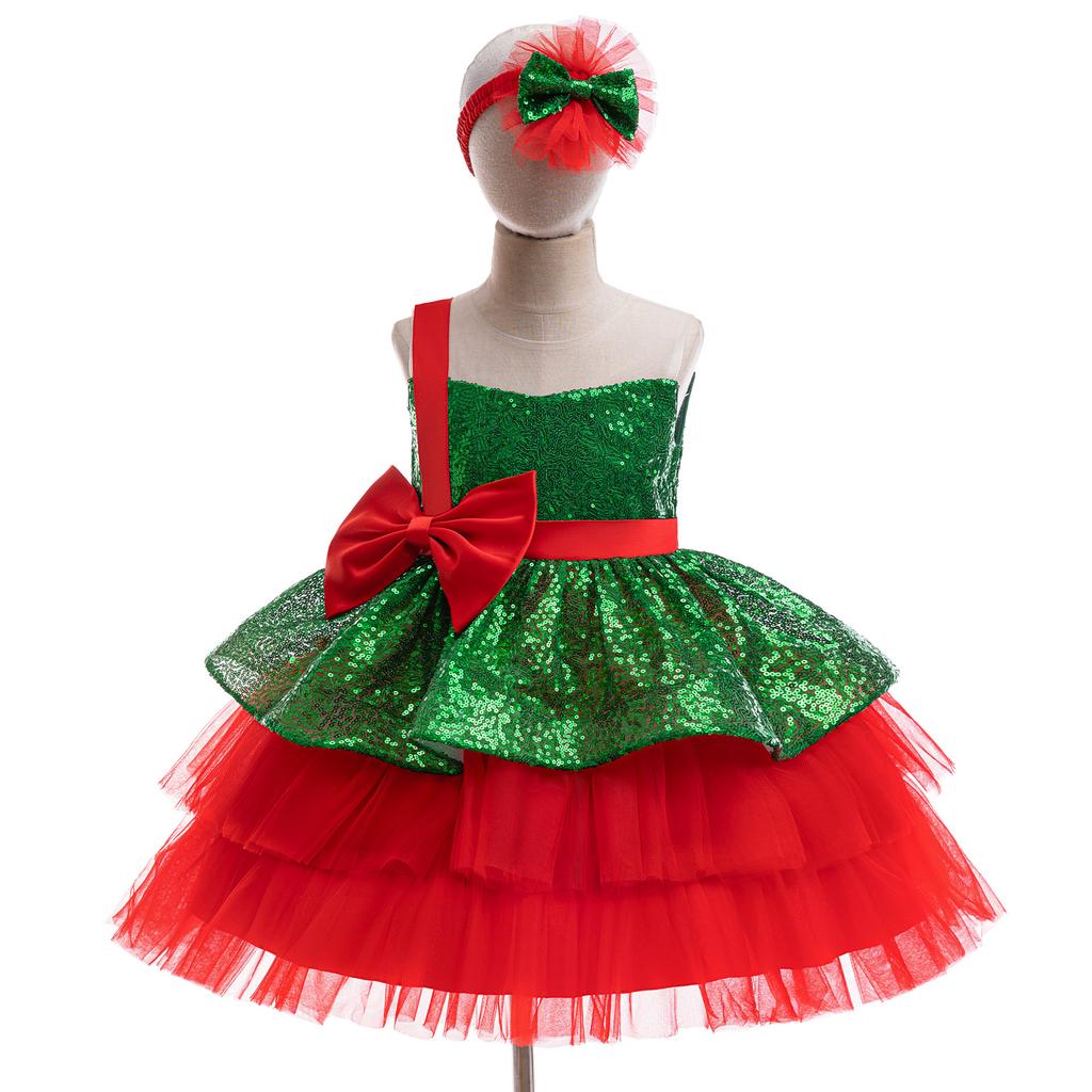 Christmas Dress Snowflake Costume Girls Princess
