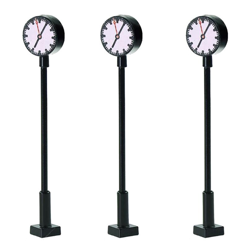 Miniature Led Lighting Model Railway Ho N Scale Lights Lit Platform Clock Lamp
