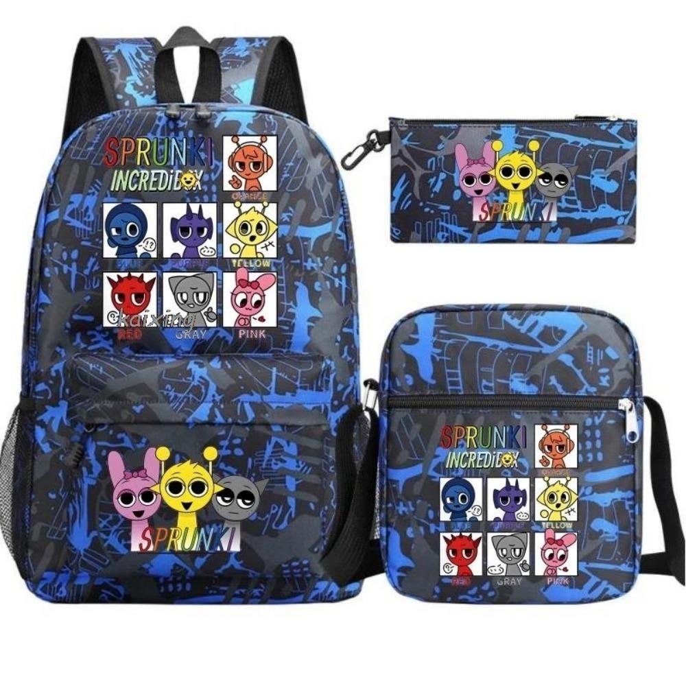 Rhythm Box Peripheral Elementary School Bag Large Capacity Starry Sky Backpack Three-piece Set