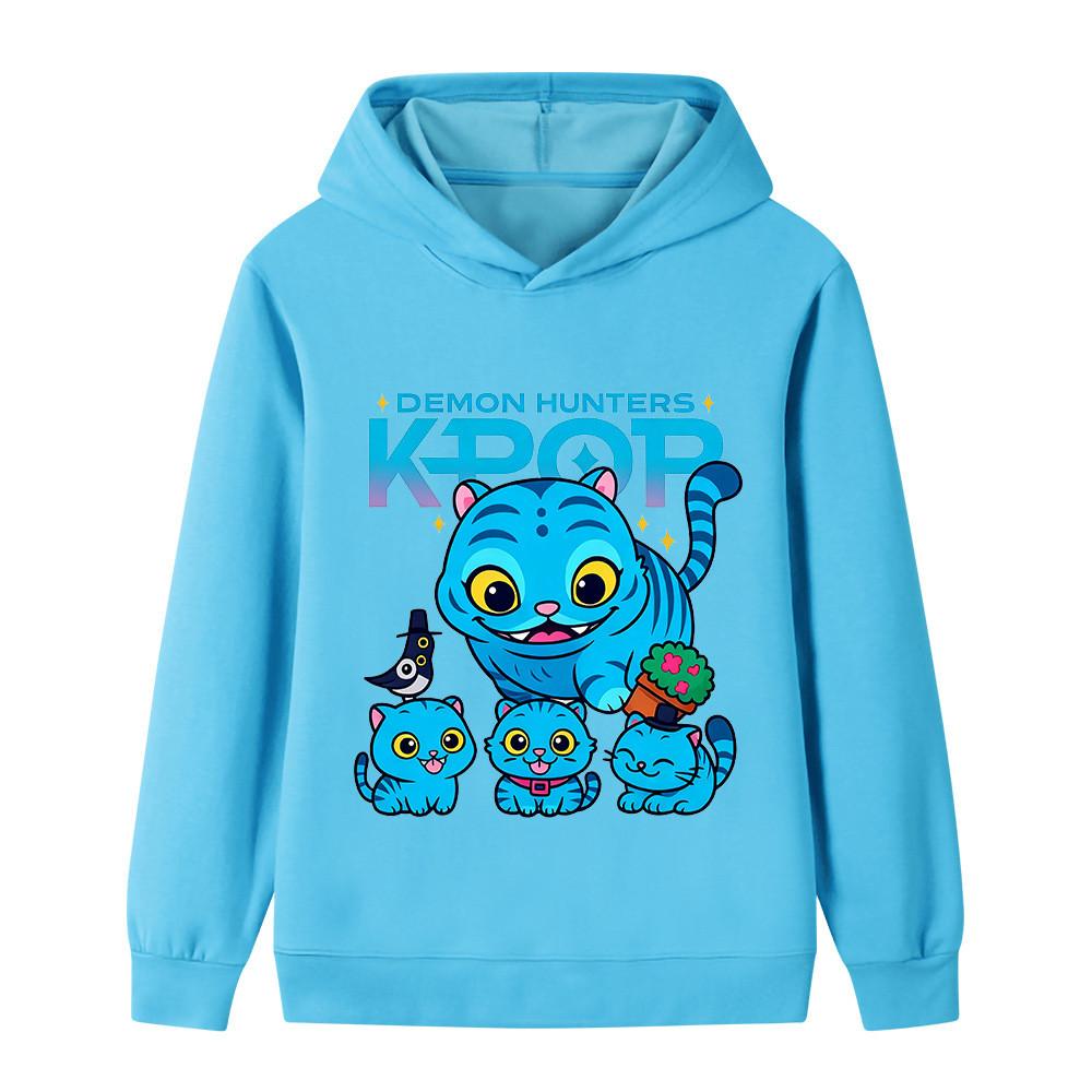 B1234 Kinder Jungen Mädchen Derpy Kpop Rumi Zoey Mira Print Langarm Kapuzenpullover