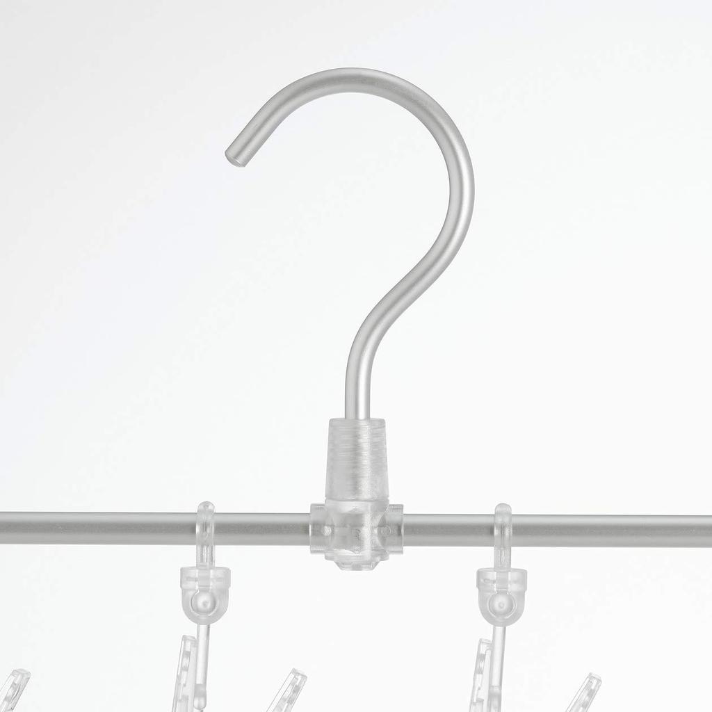MUJI Aluminum Straight Hanger with 6 Clips 35cm Width