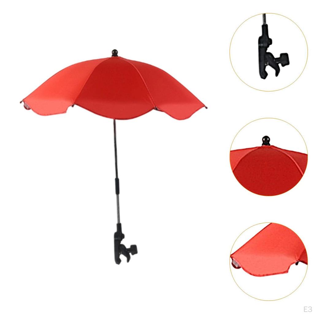Strandstuhl Sonnenschirme Kinderwagen Schirm Verstellbare Klemme 360° Verstellbar Reißfest für Deck