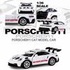Porsche 911 GT3 RS Supercar Match Version 5 Inch Metal Car Simulation Diecast & Toy Vehicle RMZ City 1:36 Alloy Model Birthday Gifts