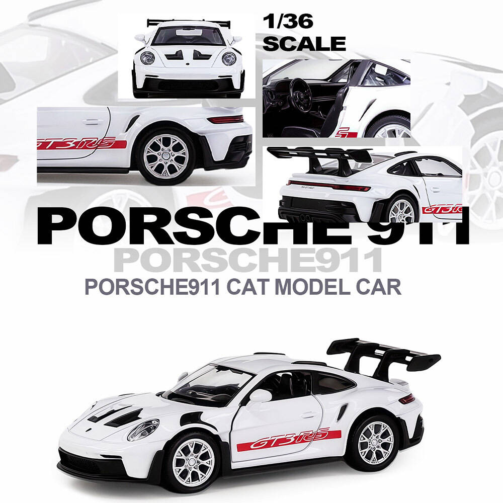 Porsche 911 GT3 RS Supercar Match Version 5 Inch Metal Car Simulation Diecast & Toy Vehicle RMZ City 1:36 Alloy Model Birthday Gifts
