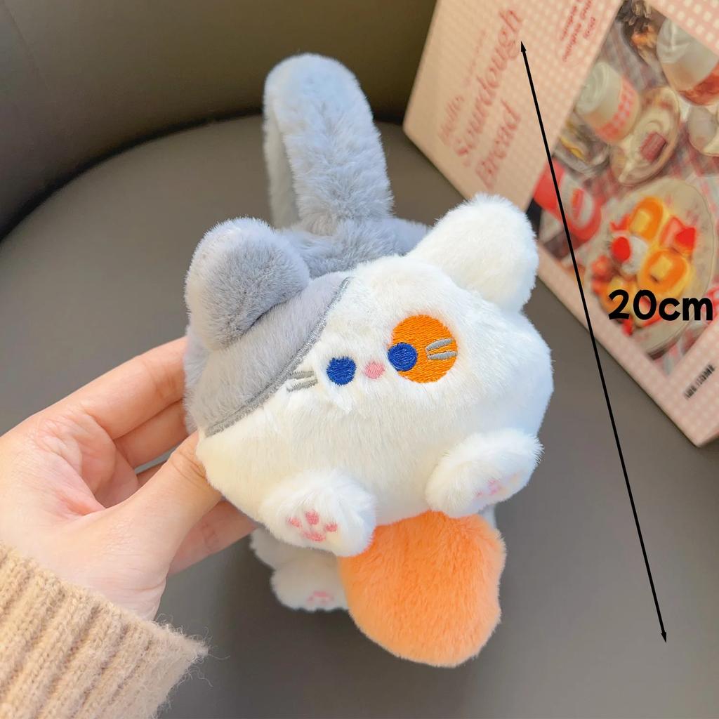 Cartoon Cat Winter Earmuffs For Children Girls Lovely Warm Plush Ear Muffs Soft Comfortable Ear Protection Earmuffs Fashion Gift