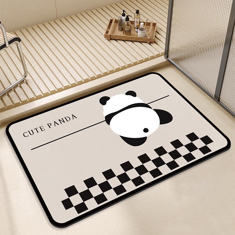 Diatom Mud Bathroom Floor Mat - Soft, Anti-Slip, Quick-Drying, Water-Absorbent Mat for Shower, Toilet, or Doorway.