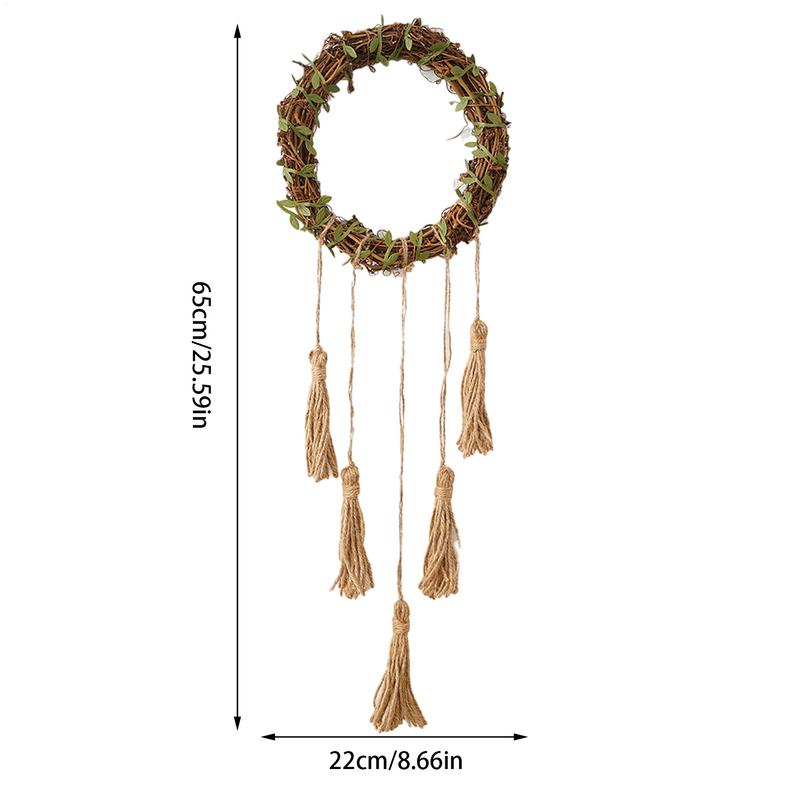 Witch Bells Wind Chime Wreath Rustic Pendant Bell Ornament Hanger For Garden Living Room Home Bedroom Wall Outdoor