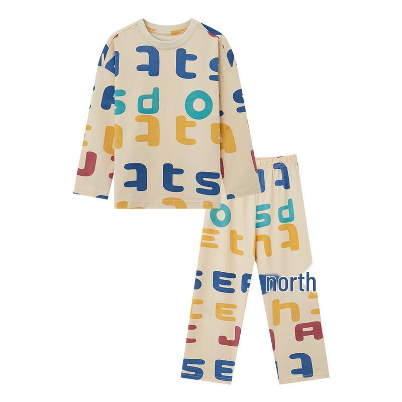 DODOGA Jungen Baumwoll-Print Langarm-Schlafanzug-Set mit Wolkengefühl