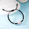 Football Baseball Basketball Charm Bracelet For Men Women Simple Adjutable Black Rope Braided Bracelet Boys Sports Jewelry